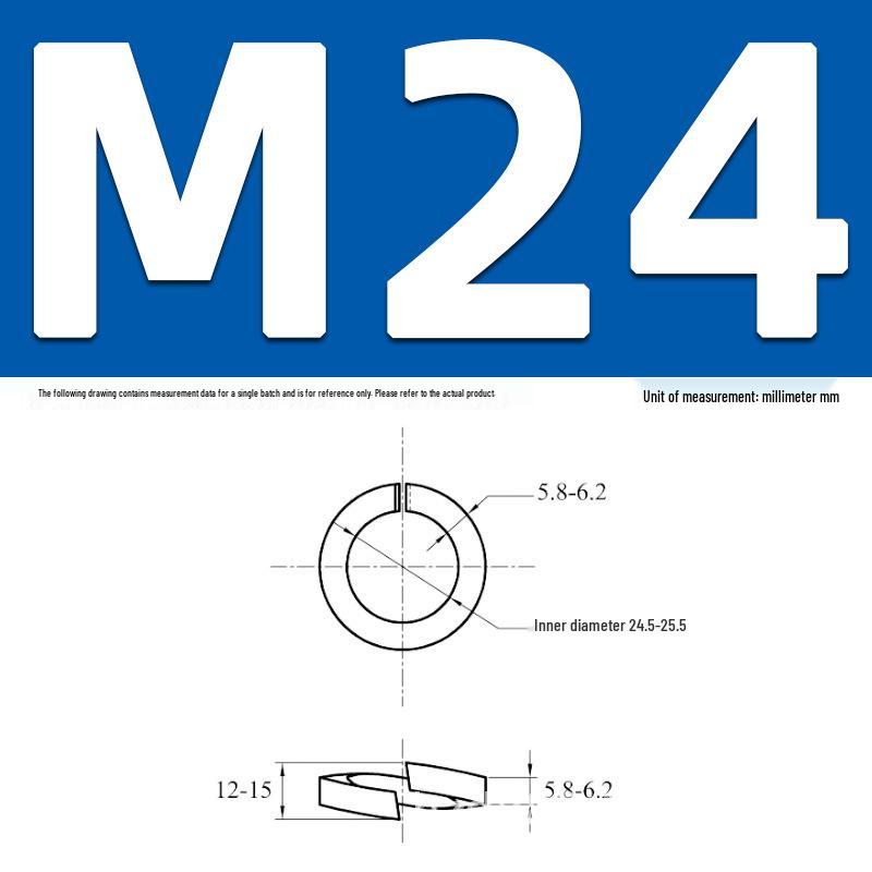 304 Stainless Steel GB93 Spring Elastic Washer M1.6-M16