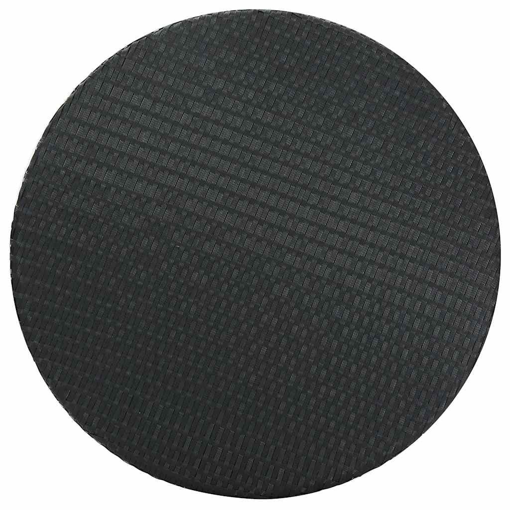 vidaXL 5-tlg. Gartenbar-Set Poly Rattan Schwarz