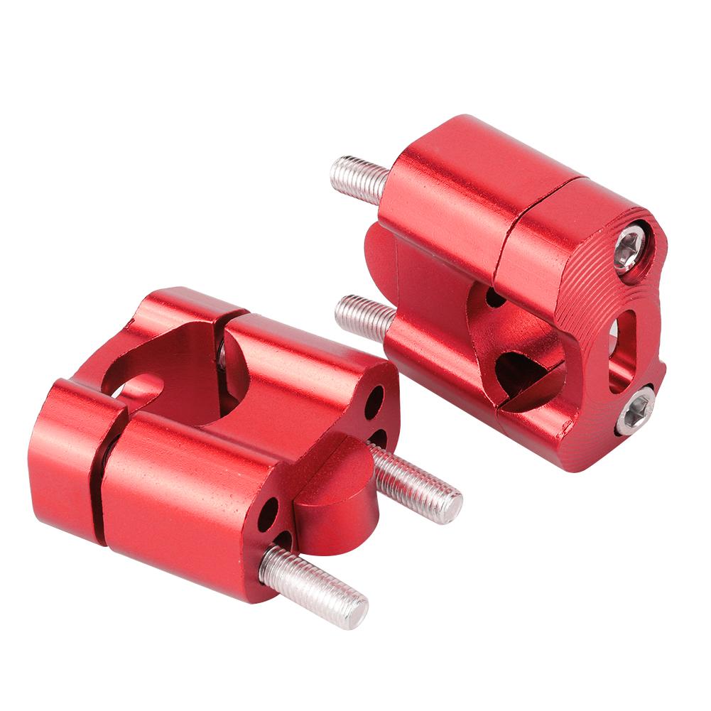 Pereche 22mm28mm 18in 78in cleme de montare pe ghidon pentru motociclete Adaptor de ridicare CNC Aliaj de aluminiuRoșu