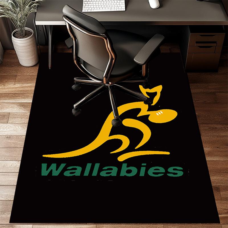 Englang Rugby Rose Emblem Rug Office Floor Mat - Machine Washable for Bedroom, bedroom, livingroom, Room Decor Fan Gifts Christmas