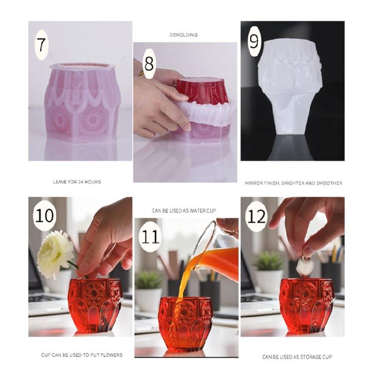 Silicone Church Window Mold Reusable Craft Tool For Resin Planter Jewelry ContainerDetailed Emboss Design Easy Demolding