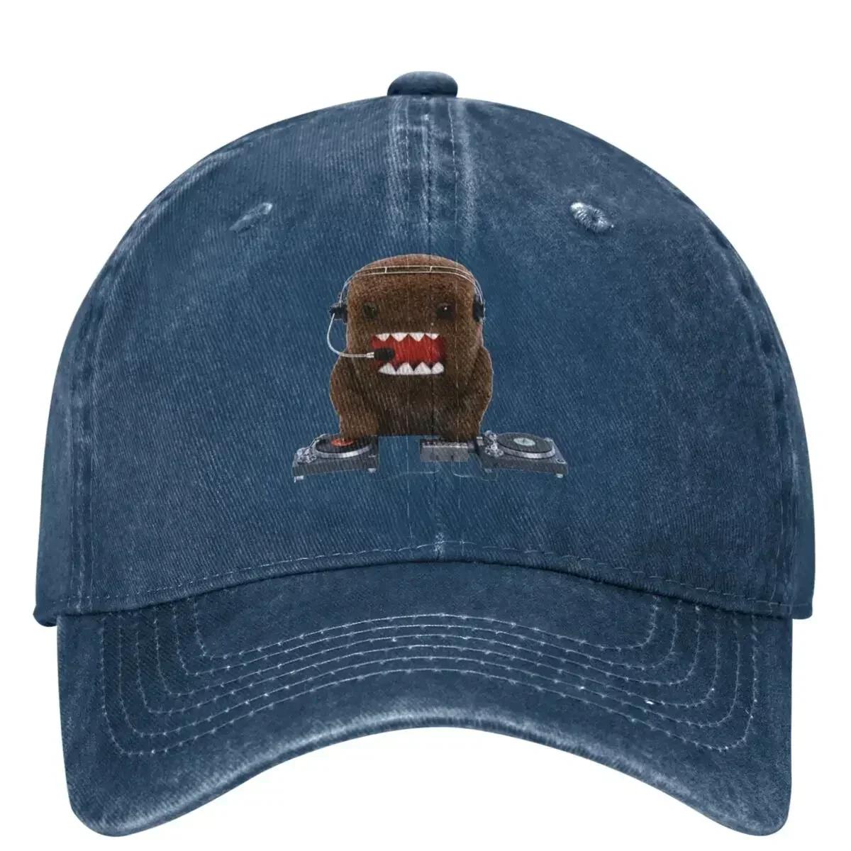 

DJ Domo Kun Washed Baseball Cap Japanese Doll Classic Hip Hop Hats Summer Couple Women Outdoor Sport Designer Baseball Caps One Size