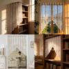 Elegantes Spitzentor-Halbvorhang mit Bogen und Blumenmuster für Wohnzimmer- und Schlafzimmerdekoration