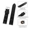 Universal Replacement Leather Watch Strap Black Brown Wristwatch for Men Women 17mm 18mm 19mm 20mm 21mm Bamboo Pattern Watchband