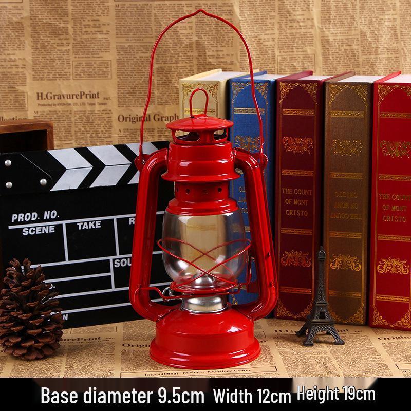 Retro Nostalgic Multi-Color Kerosene Horse Lamp - Portable Outdoor Camping & Decorative Lamp