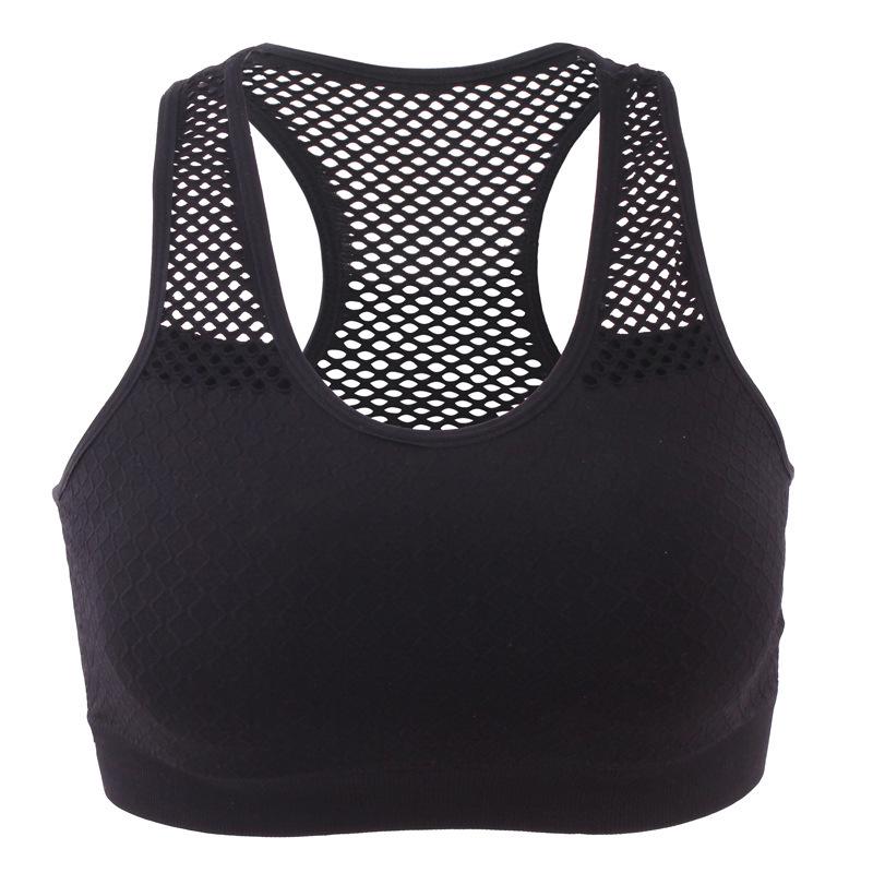 Seamless Wireless Mesh Sports Bra for Women - Quick-Dry Yoga & Running Vest XXL