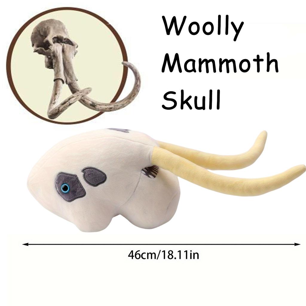 Fuzzy Fossils Plush Riceratops Skull Dinosaur Skull Plush Doll Pillow