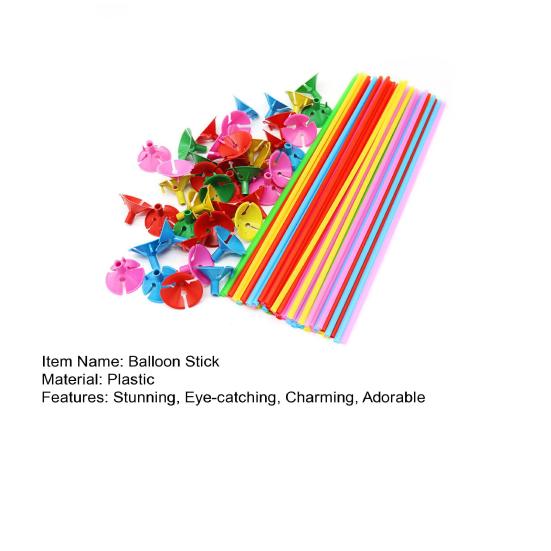 100 vnt. Balionų lazdelių Plastikiniai balionų lazdelių laikikliai su puodeliais Metinėms, gimtadieniui, Kalėdoms, baigimui, kūdikio sutiktuvėms, vestuvių dekoravimui