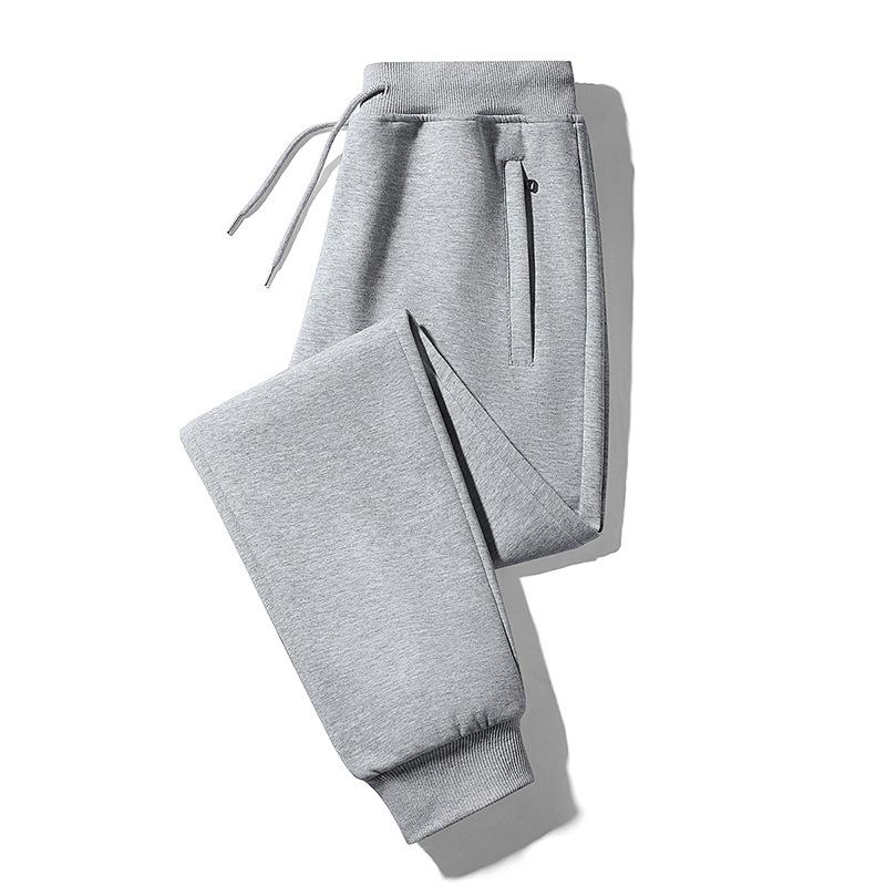 2025 Men's Loose Fit Velvet-Lined Winter Sports Pants with Zipper Cuffs