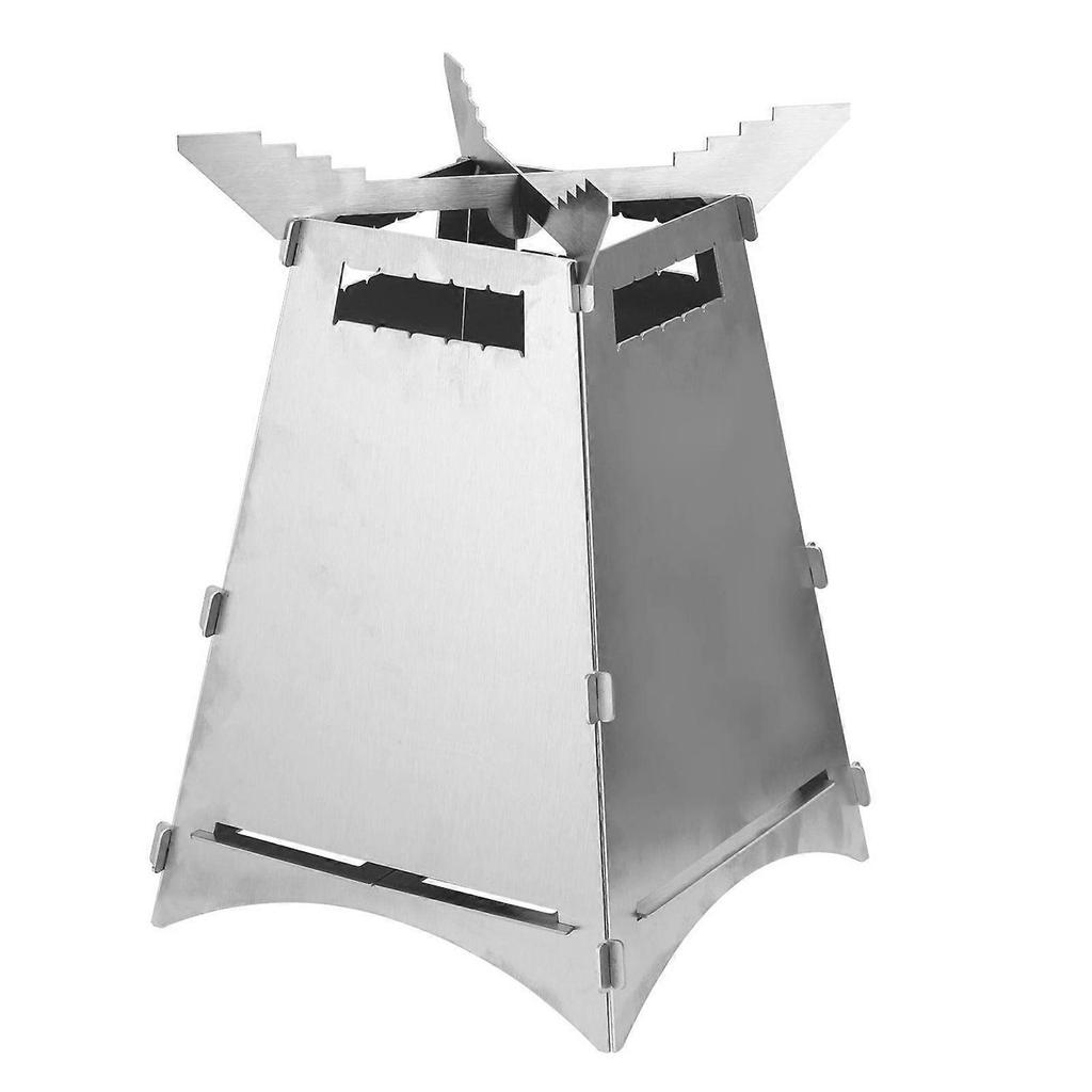 Stainless Steel Portable Folding Firewood Stove Camping Barbecue Stove