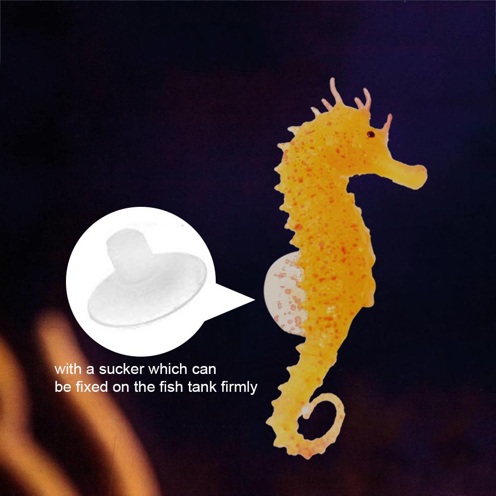 Seahorse Luminous Ornament Aquarium Luminous Seahorse Decoration for Fish Aquarium Decoration 3 PCS