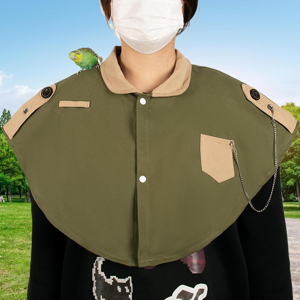 Anti-Scratch Bird Shoulder Arm Protector Cape Anti-Bird Poops Shoulder Pad Shawl Protective Shawl  with Pocket for Bird Parrot