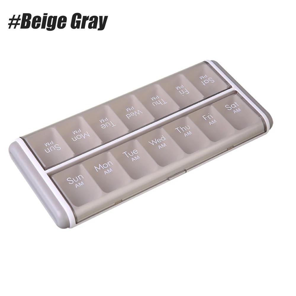 Weekly Pill Organizer 2 Times 7 Day Am Pm With Large Compartments, Pills Case Bpa-Free Pill Container For Vitamins, Fish Oils