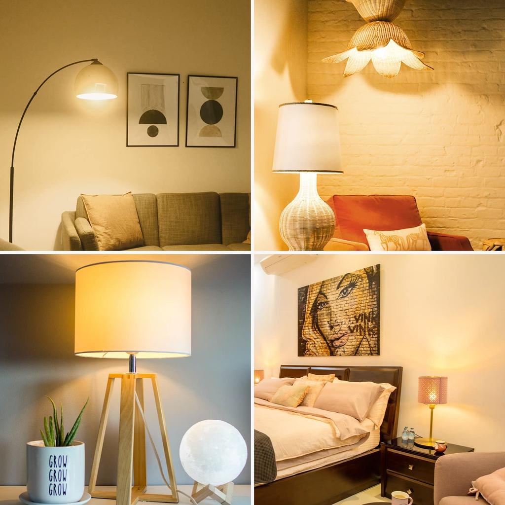 Lepro LED Bulbs, E26, 60W, Warm White, Filament, 60W (Standard Bulb Type), 2700K, Clear Type, Non-Dimmable, 806lm, Stylish, Energy-Saving, PSE