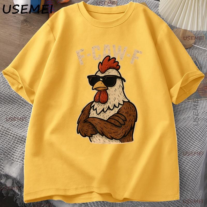 F Caw F Rooster T Shirt Funny Bird Fcawf Chicken Graphic T Shirts Fawk Off TShirt FCawF Rooster Women Unisex Tshirt Streetwear