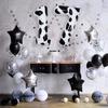 1pcs American Version 40inch Cow Print Large Cartoon Digital Balloon Black and White Print Children and Baby's Birthday Number