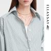 Women's Faux Two-Piece Striped Shirt