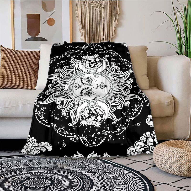 Solar And Lunar Bodies Blanket Household Multipurpose Blanket Used For Chair Sofa Bed Soft And Warm Giving Friends And Relatives Birthday Graduation