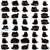 10/20/40/80pcs Funny Cartoon Black Cat Stickers Cute Decals Toys DIY Notebook Guitar Motorcycle Suitcase Kawaii Graffiti Sticker