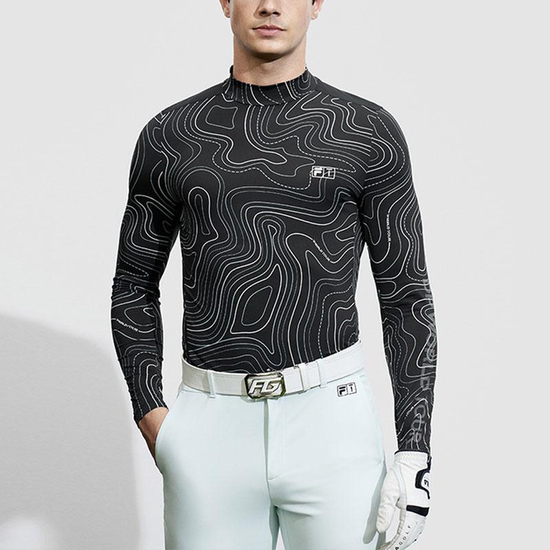 New FILA Golf Series Regular T Shirt Men's All Over Print A11M415219F-ZA