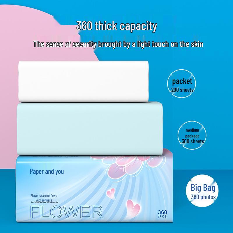 Paper & You Family Pack: 5 Packs of 360-Sheet Pull-out Facial Napkins & Original Wood Toilet Paper
