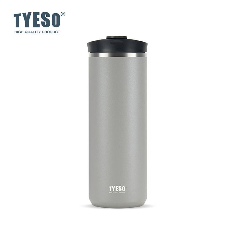Tyeso French Press Coffee Mug 304 Stainless Steel Thermoses Travel Mug Portable Cold Brew Coffee Maker Tea Infuser Insulated Cup