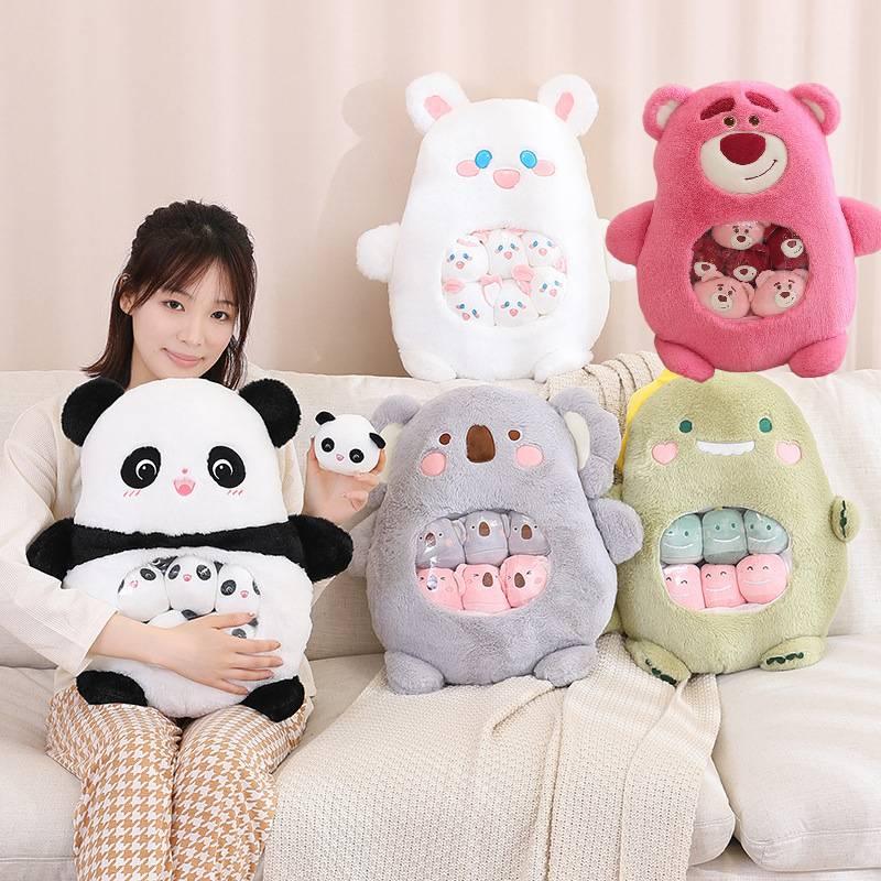 Cute Short Plush Cartoon Snack Pillow Stuffed Animal Toy For Kids Girls Birthday Gift 50x40cm