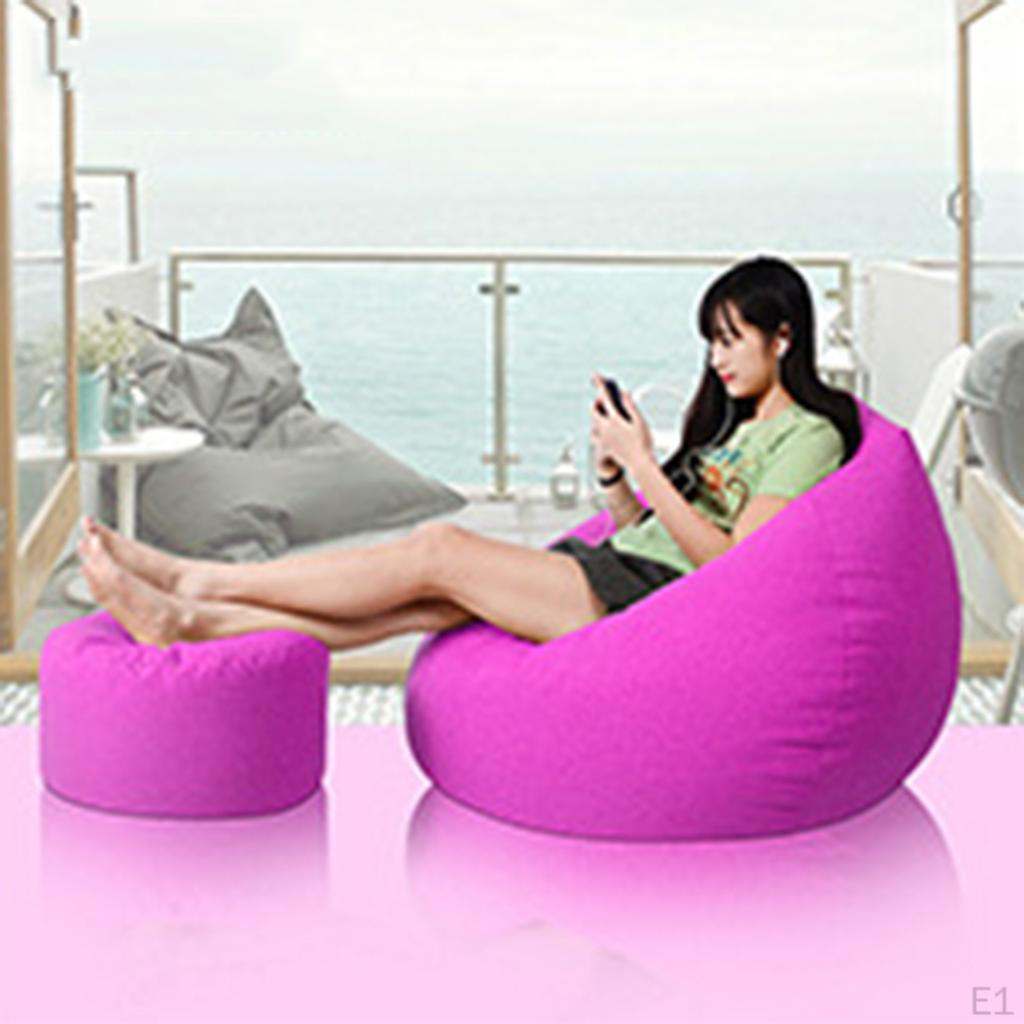 , Round Ottoman with Storage Cover for Pillows Toy Organizer