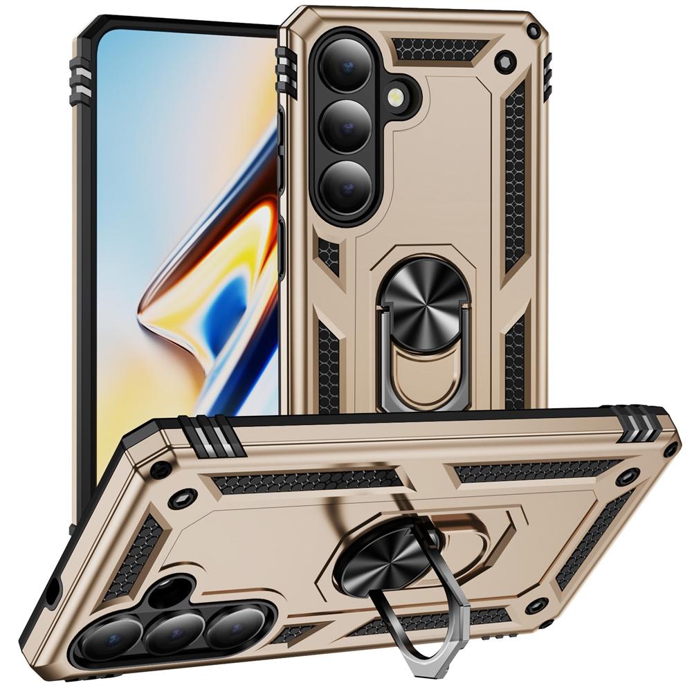 Luxury Armor Shockproof Case for Samsung Galaxy S26 S25 Edge S24 S23 S22 S21 S20 FE Ultra Plus Metal Ring Holder Phone Cover