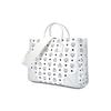 New MCM München Visetos Artificial Leather Combo Bag Handbag Large Women's White MWTCSBO02WT001