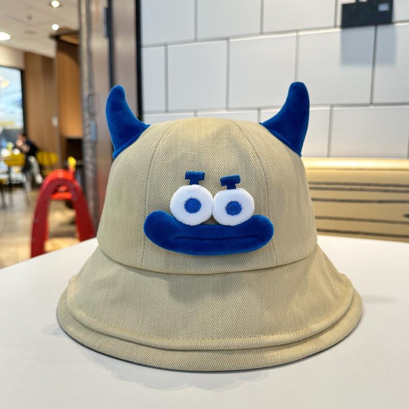 Niedlicher Cartoon Fischerhut für Damen Lustiges Großmaul-Design Frühling Sommer Eltern-Kind Sonnenschutz Sonnenhut Trendig und entzückend Grün