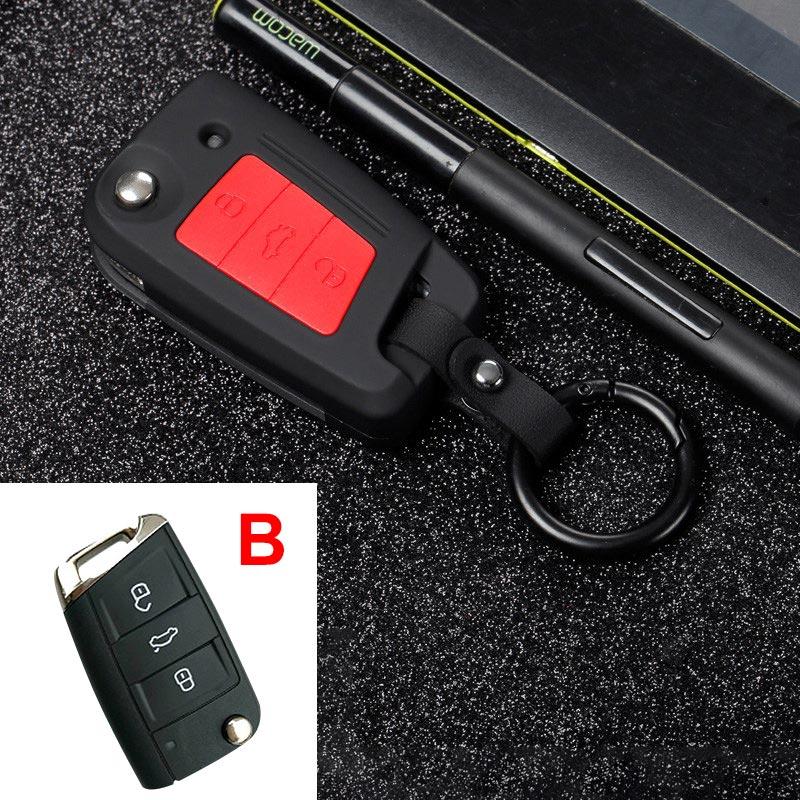 ABS+Silicone Car Key Cover Case for Skoda Octavia A5 A7 Kodiaq Karoq Rapid Yeti for V W Passat B8 Skoda Superb A7 2017