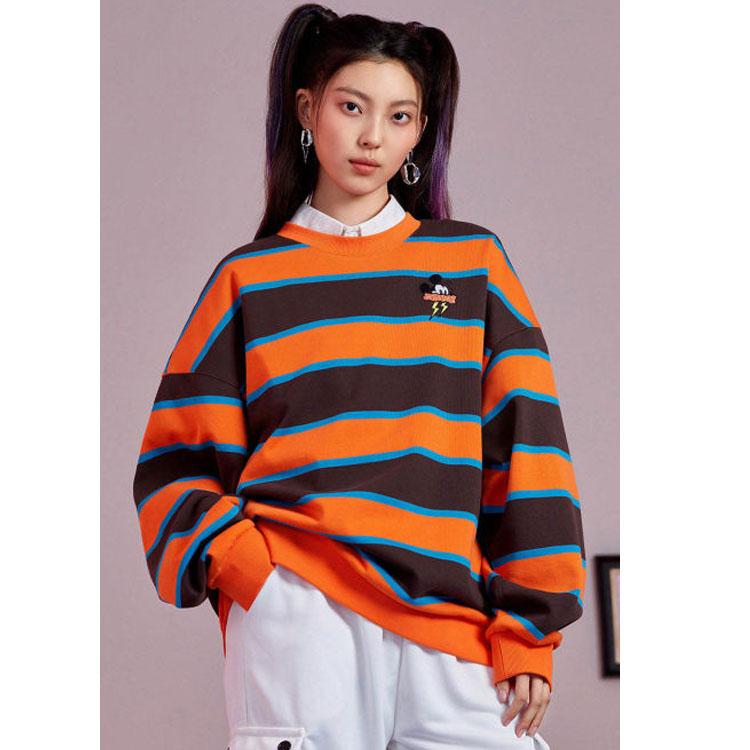 Li Ning Disney Sweatshirt Unisex Couple's Flame Orange AWDS601-3