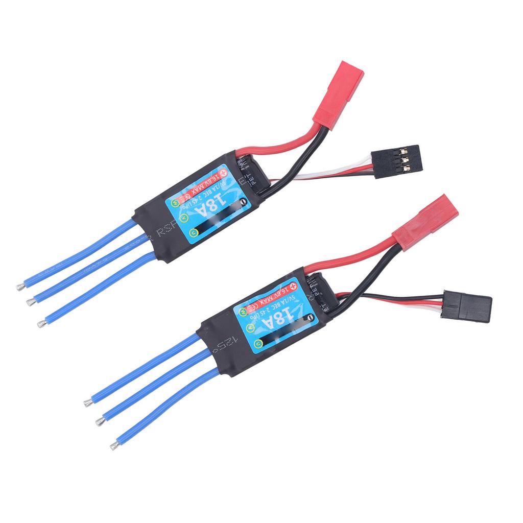 2pcs RC Car Brushless ESC 18A Multiple Protection RC Electronic Speed Controller for Wltoys 124