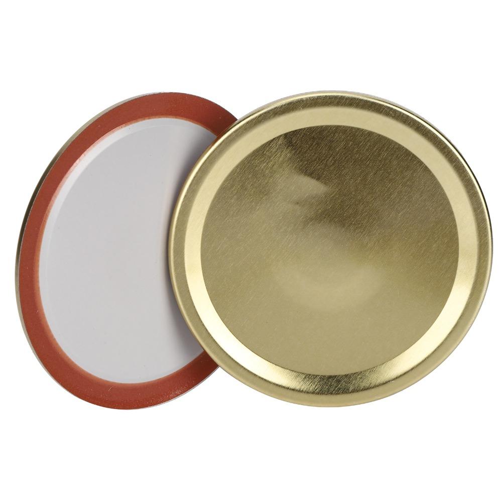 Tinplate Material Canning Jar Lids Round Shape 70/86mm Diameter Storage Covers Silver/Gold Beverage Caps For Home Canning
