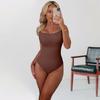 Šátek s výstřihem do U Pas Přiléhavý Dámské Body Žebrované Elastické Sexy Bez rukávů Pevné Skinny Romper Dámské oblečení