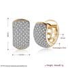 925 Sterling Silver 18K Gold Round Hollow Zircon Earrings for Women Charm Jewelry