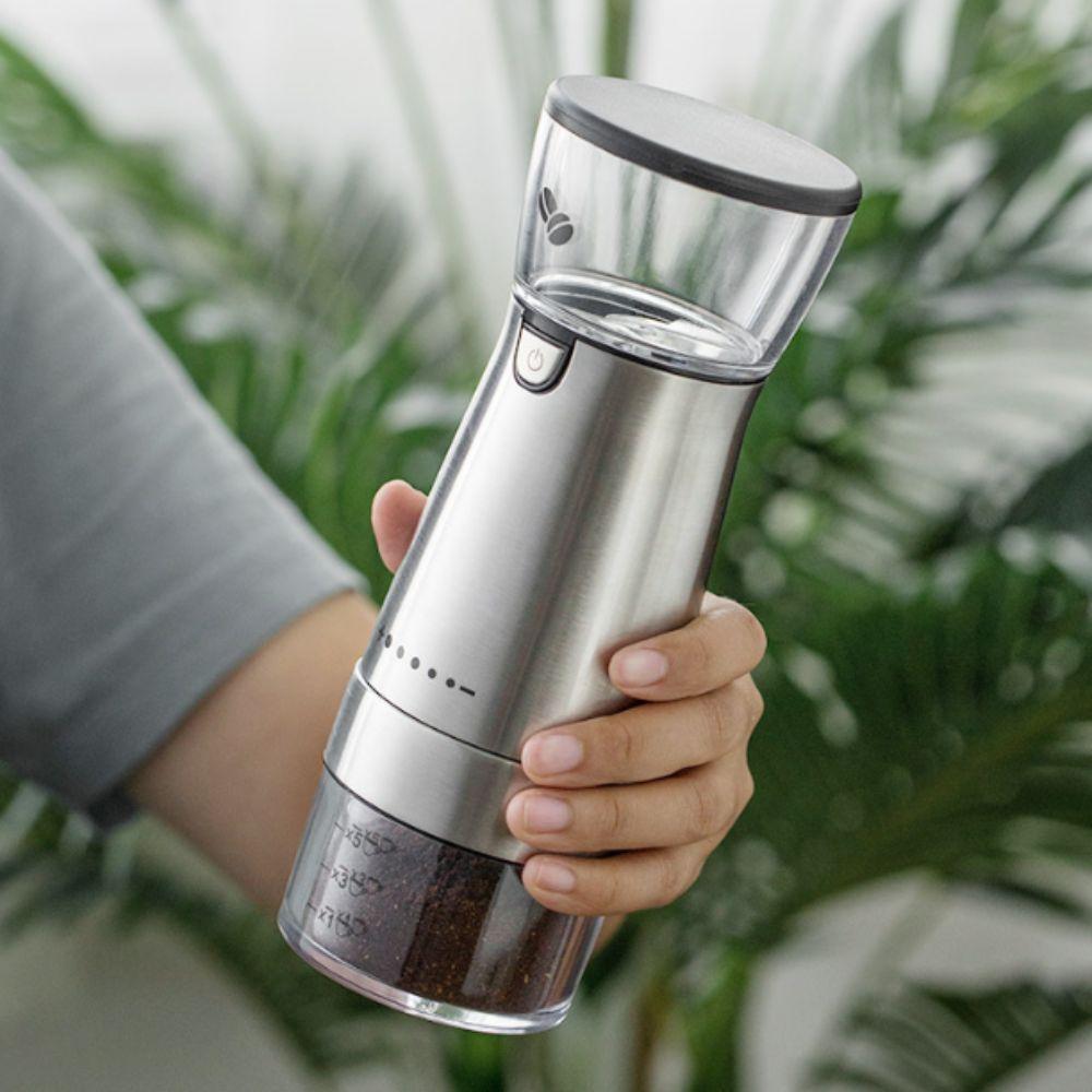 Automatic Portable Electric Coffee Grinder Adjustable Burr Coffee Bean Grinding Machine Home