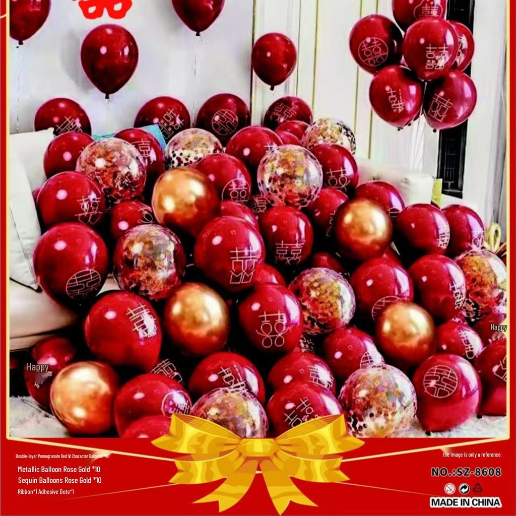 Pomegranate Red Wedding Balloons - 10 Inch Romantic Party & Proposal Décor