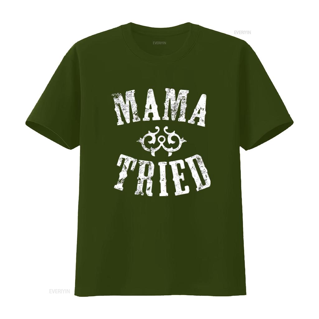 Mens Vintage Mama Tried Country Music Rodeo Premium T Shirt Black X Large vintage Washed Comfortable graphic Unisex Stretched
