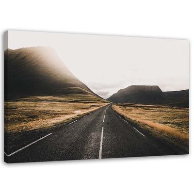Canvas Print, The Road and the Mountains