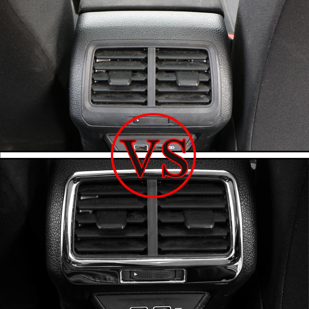 Car Rear Air Outlet Cover for Volkswagen VW Golf 7 7.5 MK7 MK7.5 2013-2019 Back Air Condition Vent Panel Trim Stickers