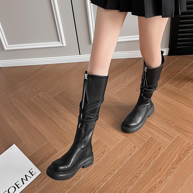 Boots Women's 2025 Autumn and Winter New Fashion Retro Maillard Style Boots Two Wear Martin Boots Western Knight Boots