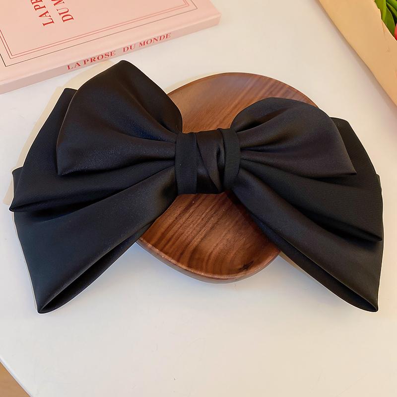 1/3 Pcs Sweet Pink Bow Hairpins Solid Color Bowknot Hair Clips Women Girls Soft Satin Barrettes Clip Wedding Hair Accessories
