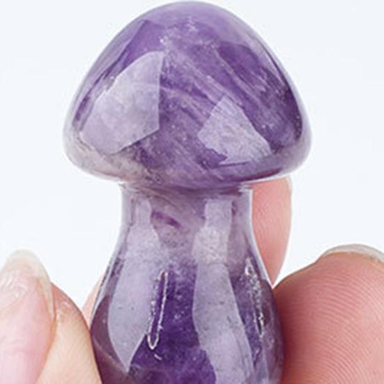 Mini Mushroom Gemstone Sculpture Cute Natural Healing Stone Polished Mushroom Figurine for Home Crafts Flower Pot Decor Gifts for Women Men