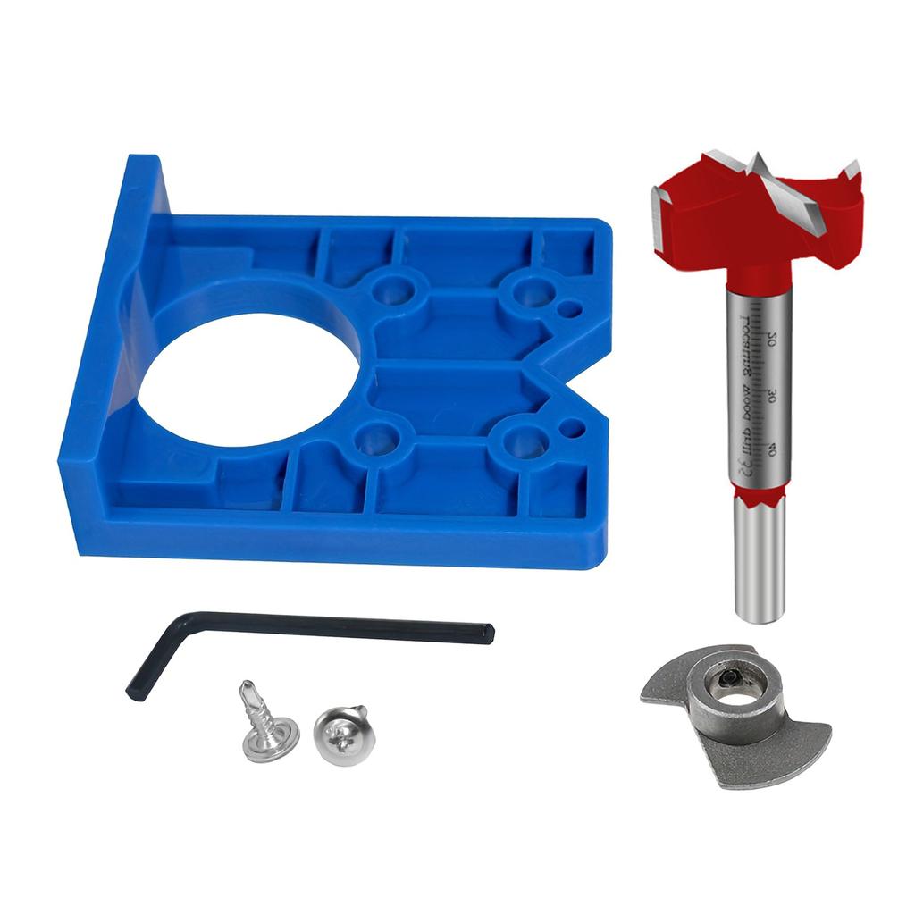 35mm Concealed Hinge Boring Jig Wood Furniture Door Cabinets Hinge Installation Tool Hinge Hole Drilling Guide for Carpe