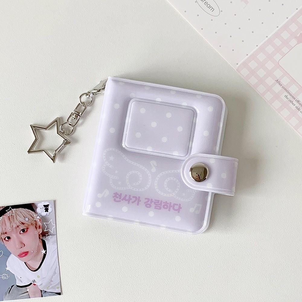 2-Inch Mini Photo Album Angel Wings Card Storage Book Kawaii Photo Card Holder  Bag Decoration