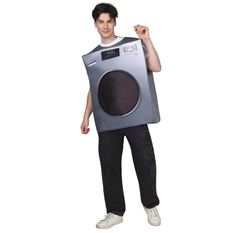 Erwachsenen Waschmaschinen Kostüm Halloween Neuheit Paarkostüme für Herren Damen Karneval Ostern Purim