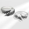Vintage Angel And Devil Wing Couple Rings Personalized Open Design Matching Bands For Men And Women Jewelry