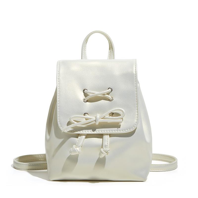 Ballet Style Bow Backpack Bag Women's Summer New Trendy Backpack Cute Portable Shoulder Bag Schoolbag